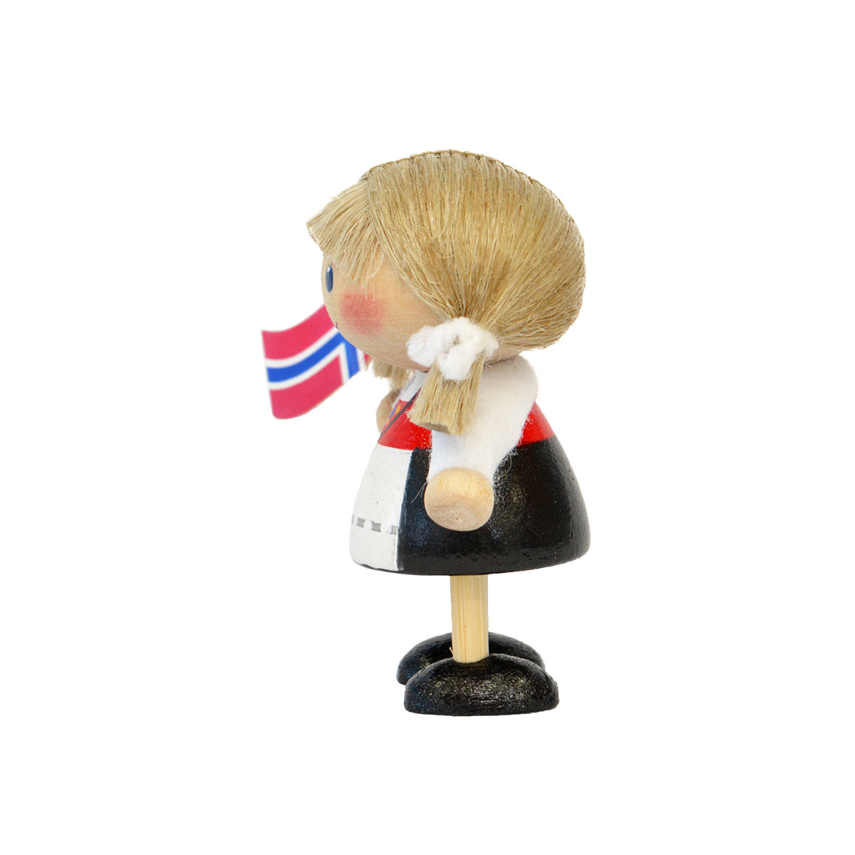 NORDIC GIFT ノルディック・ギフト 木製人形ノルウェーフラッグを持っ