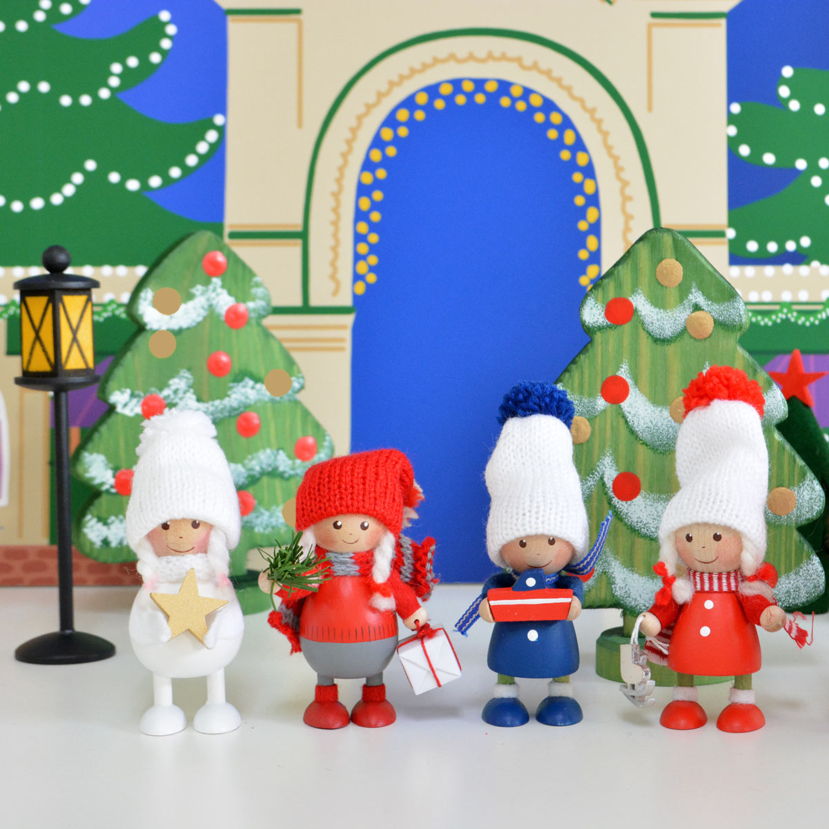 NORDIKA nisse ノルディカ ニッセ クリスマス 木製人形（スケート靴を