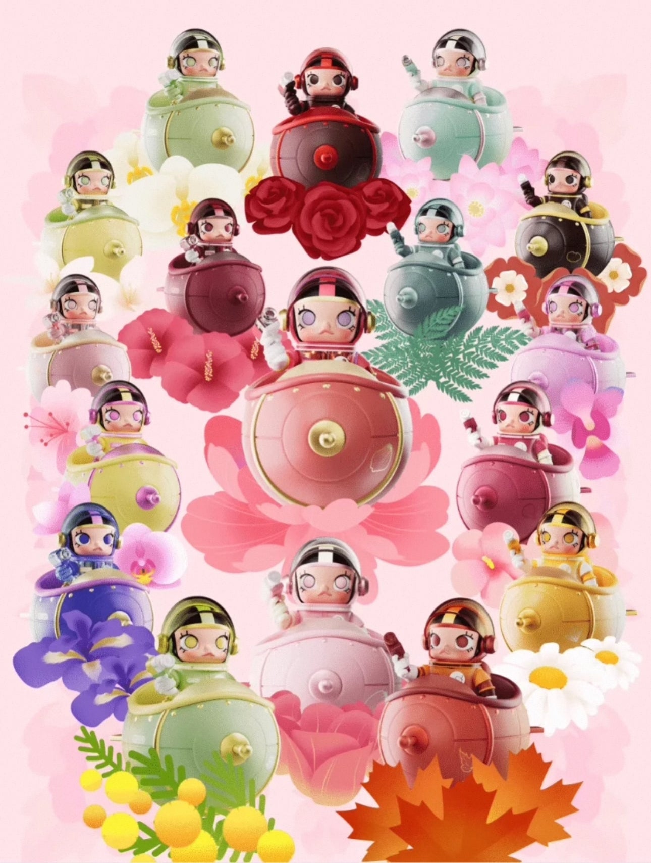 Mega Space Molly 100% Blooming Series - Sakura Limited Japan