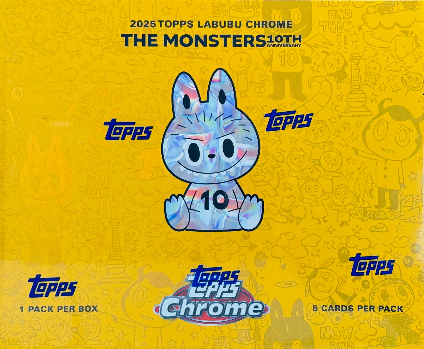 2025 Topps Labubu Chrome 10th Anniversary Hobby Box | Hollywood