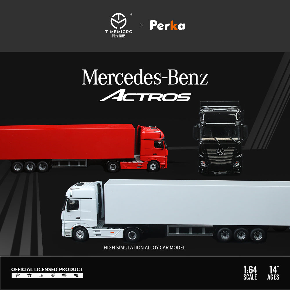 Preorder] TimeMicro + Perka 1:64 Mercedes Actros Container Truck