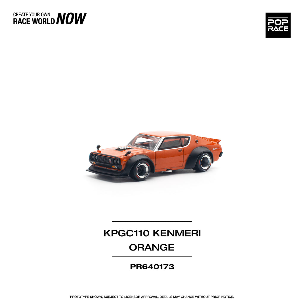 POPRACE 1:64 NISSAN SKYLINE GT-R V8 DRIFT (KENMERI) ORANGE