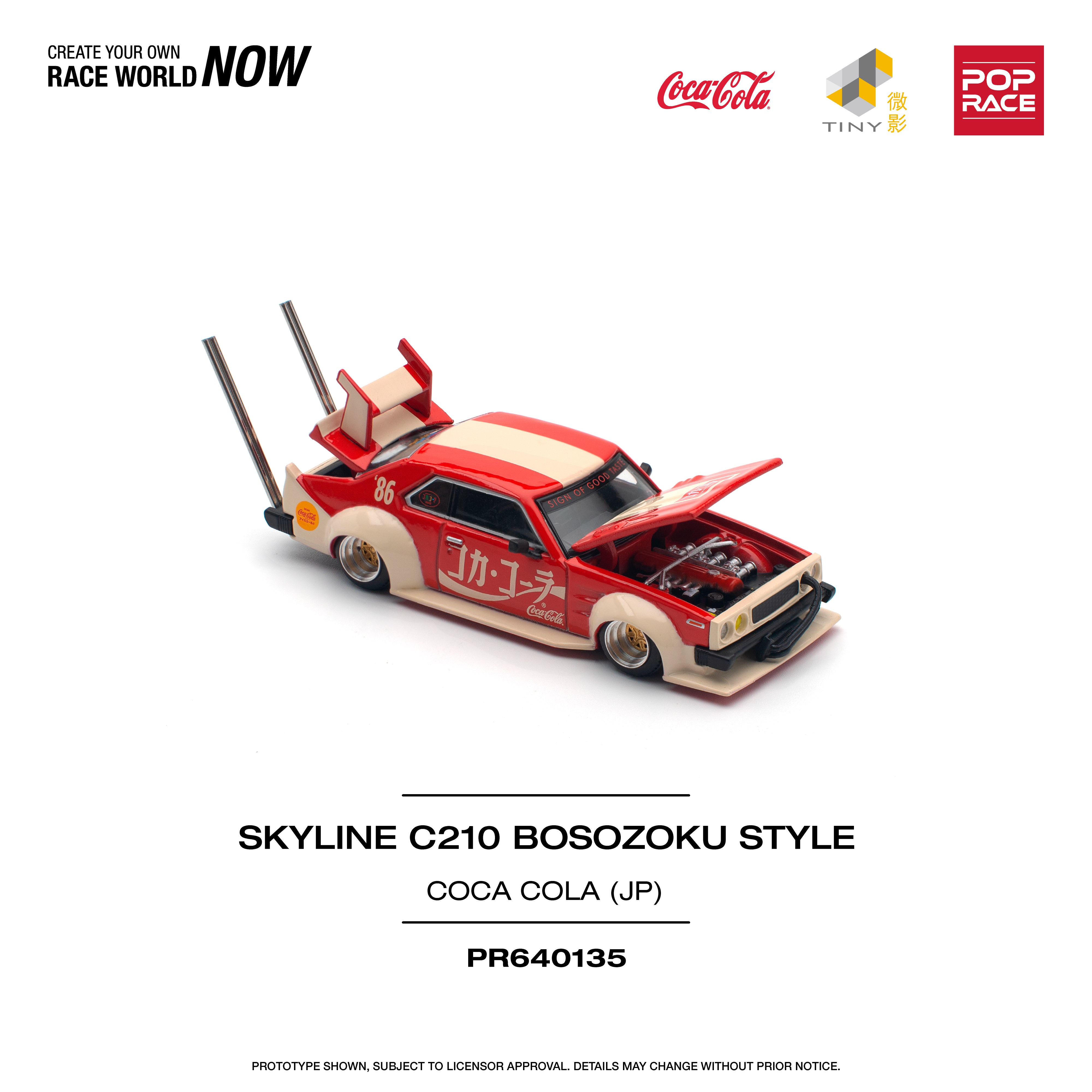POPRACE 1:64 NISSAN SKYLINE C210 KAIDO RACER (BOSOZOKU STYLE