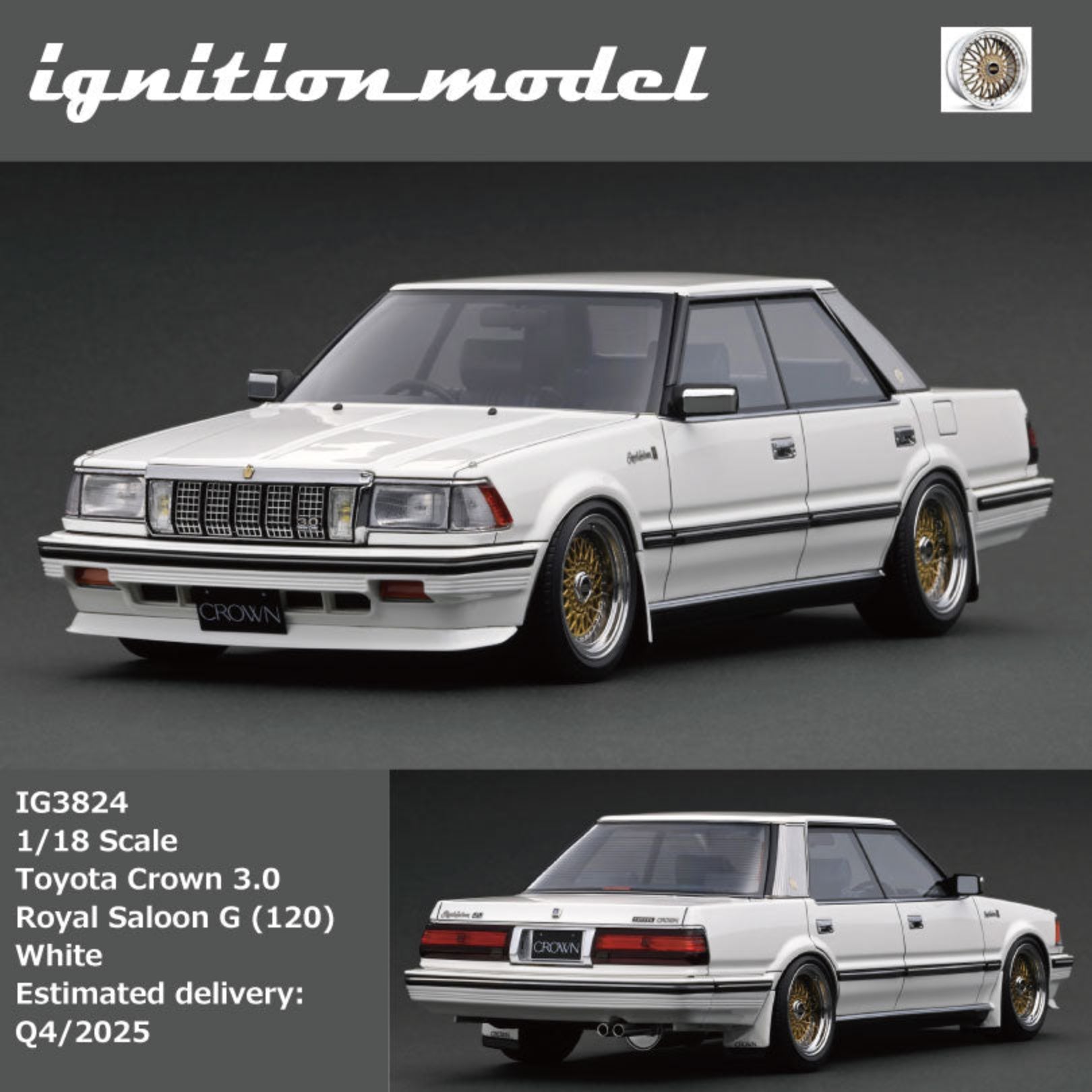 Ignition Model 1:18 Toyota Crown 3.0 Royal Saloon G (120) Pearl