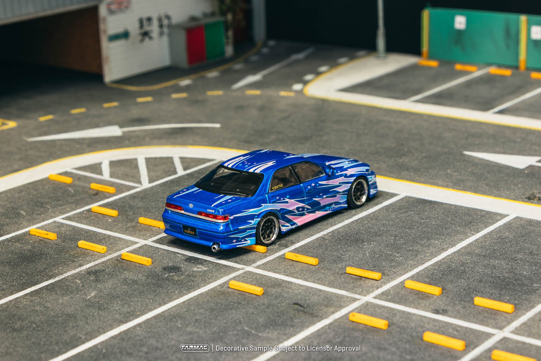 Tarmac Works 1:64 VERTEX Toyota Mark II JZX100 Blue Metallic T64G