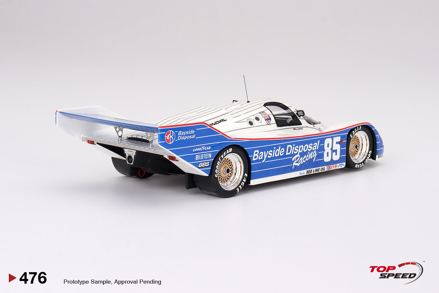 TOPSPEED 1:18 Porsche 962 #85 Bayside Disposal Racing 1987 IMSA