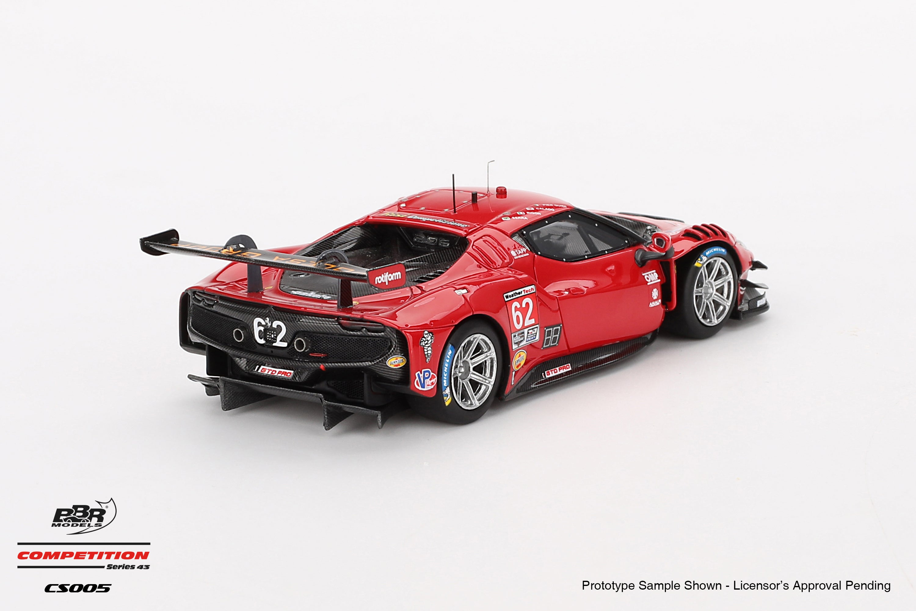 BBR 1:43 Ferrari 296 GT3 #62 Risi Competizione 2023 IMSA Daytona