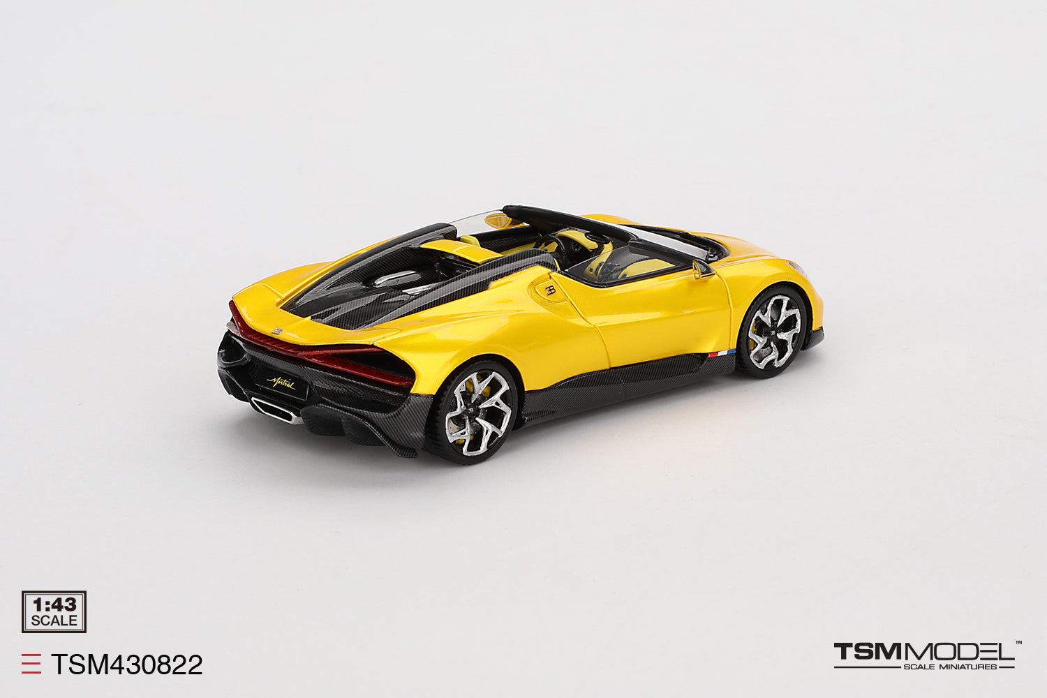 Preorder] TSM 1:43 Bugatti W16 Mistral Yellow TSM430822 – Horizon