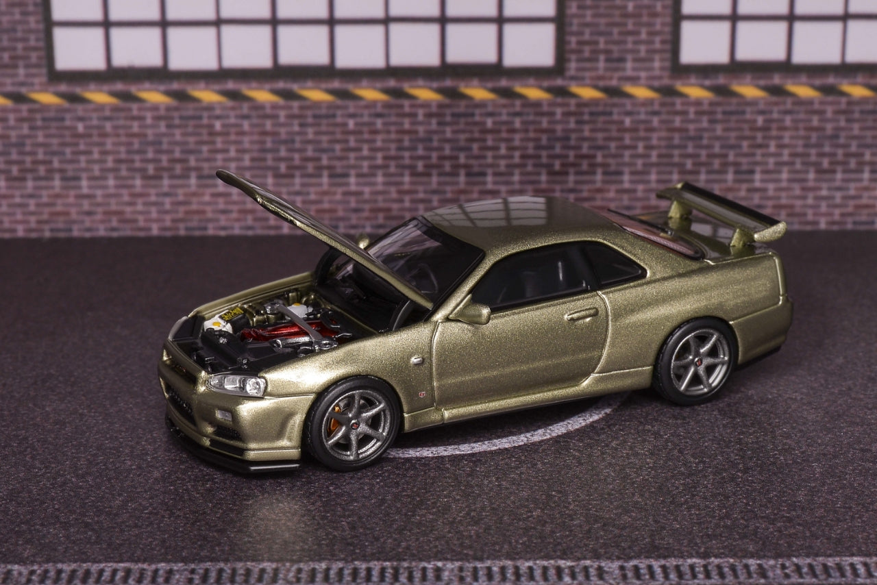 MOTORHELIX 1:64 NISSAN SKYLINE GT-R R34 V Spec II (2 Colours