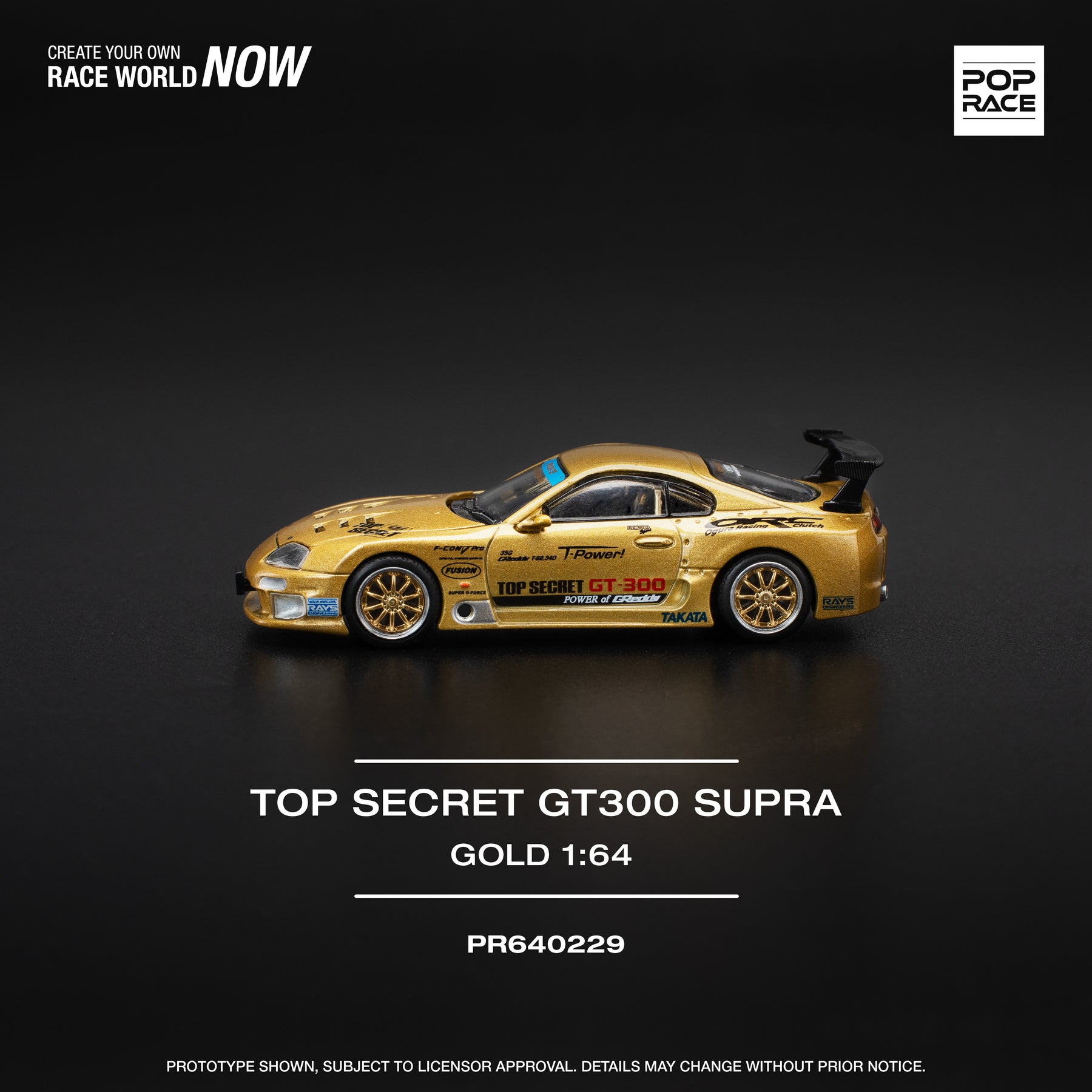 POPRACE 1:64 Toyota Supra Top Secret GT300 PR640229 – Horizon Diecast