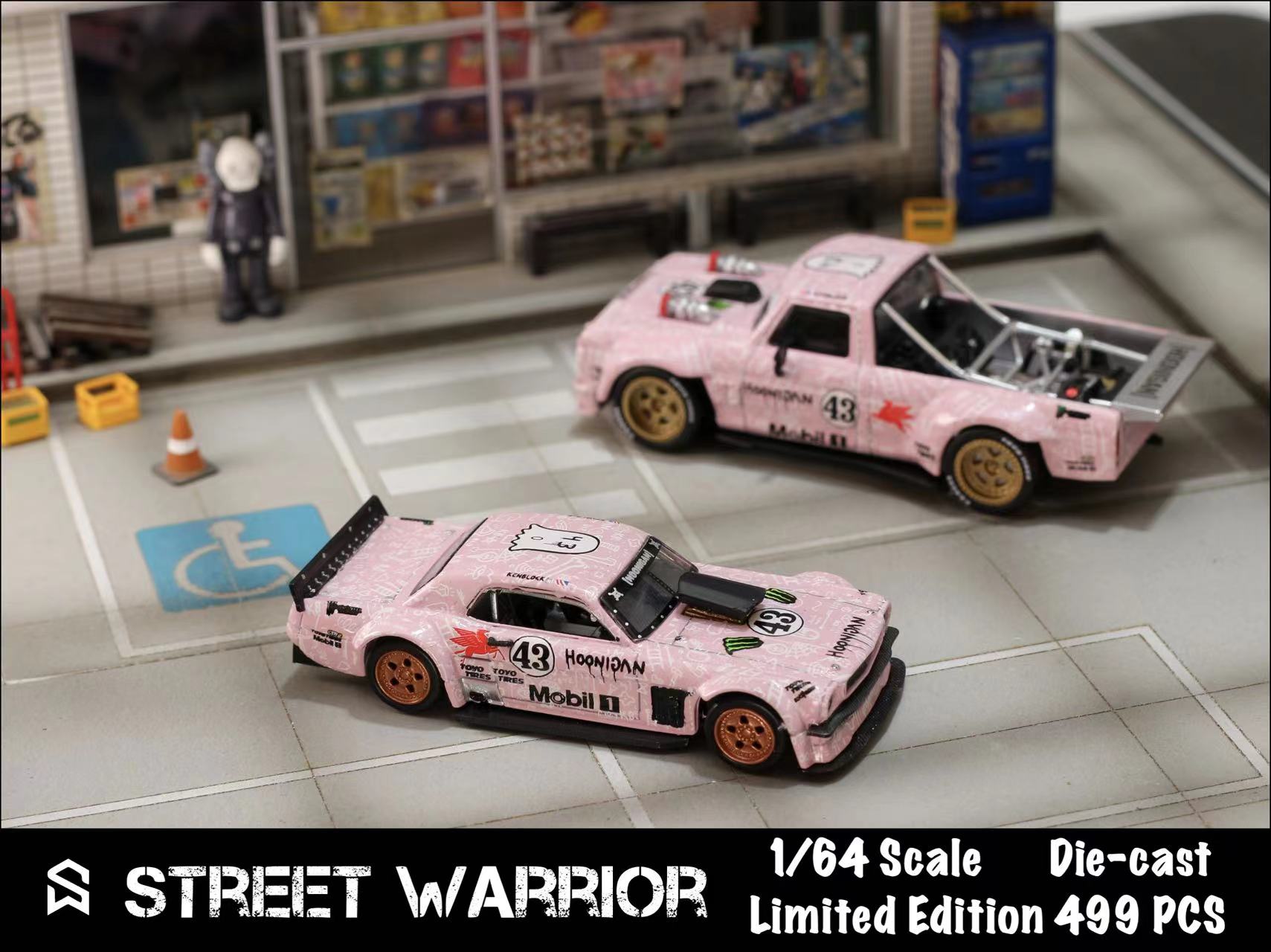 Street Warrior 1:64 1965 Mustang Hoonicorn RTR Los Angeles Pink