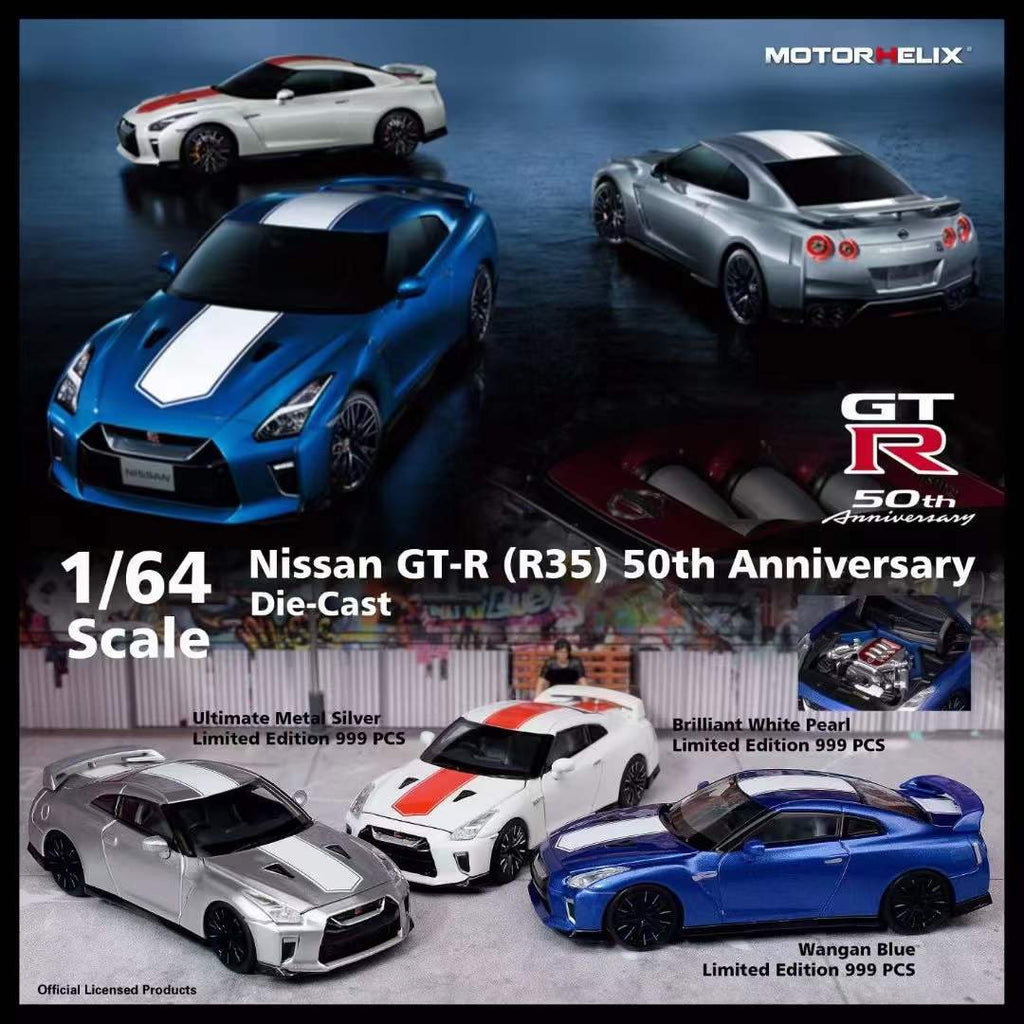Motorhelix 1:64 Nissan GT-R (R35) 50th Anniversary Diecast