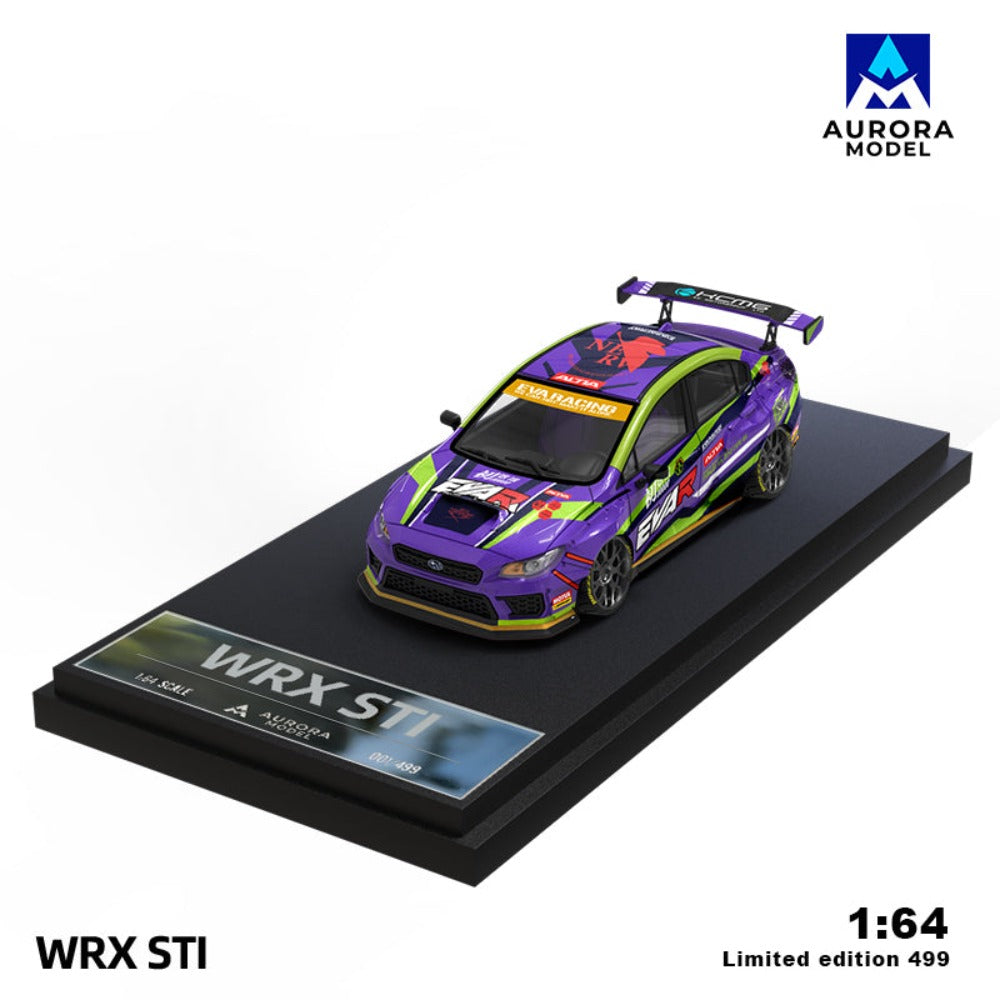 Aurora Model 1:64 Subaru WRX STI - EVA LIVERY PURPLE – Horizon Diecast