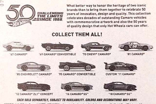 85 CHEVROLET CAMAROのレビュー！HW 50TH CAMARO COLLECTIONの第三世代