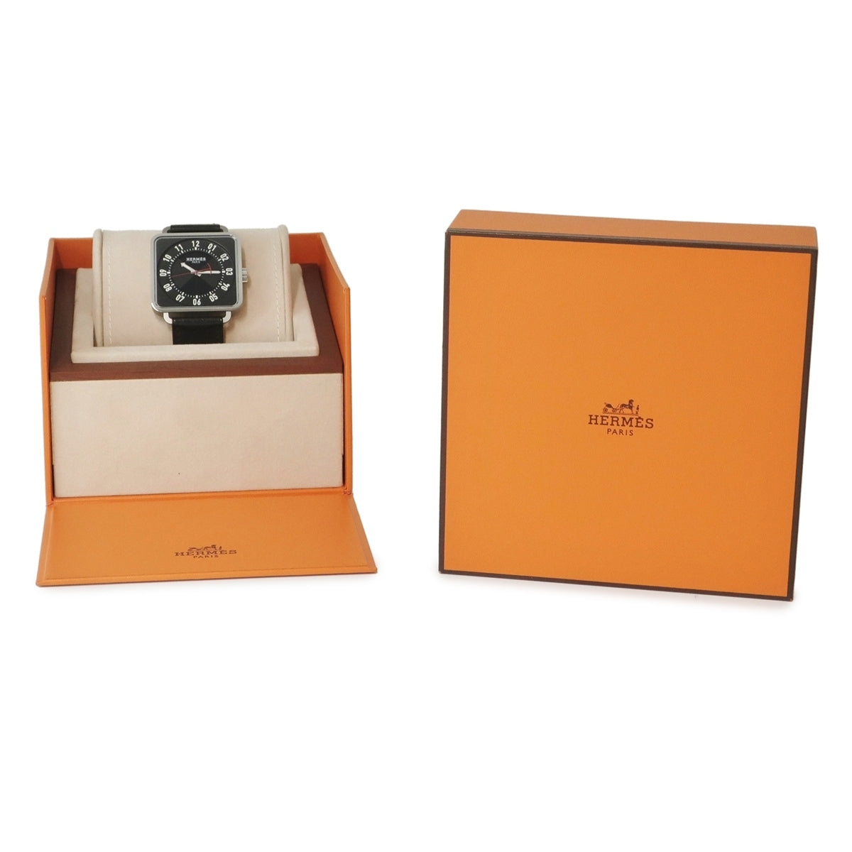 エルメス HERMES カレ アッシュ T12.710 自動巻き メンズ ブラック