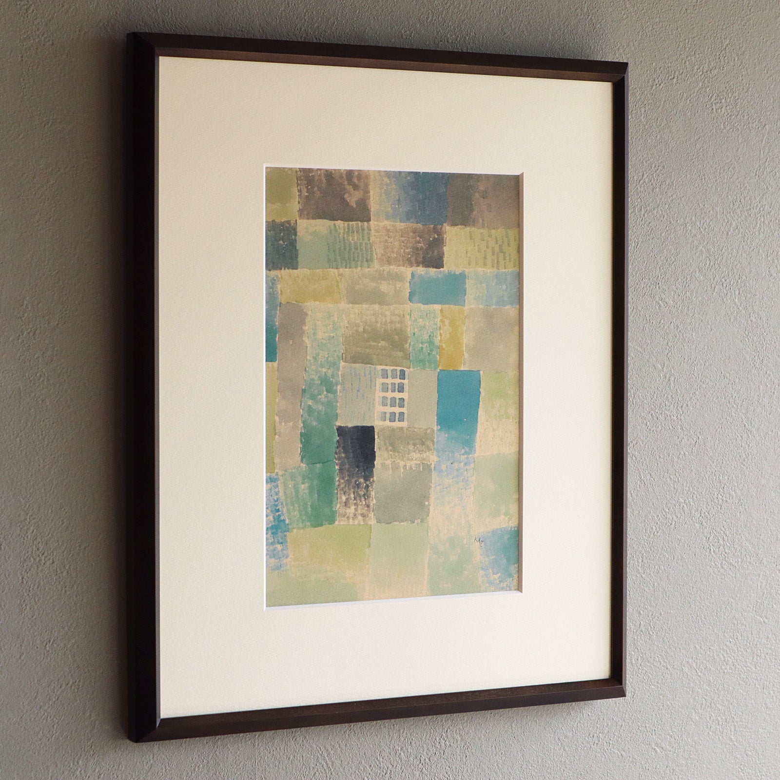 パウル・クレー「居留地の最初の家」アートポスター（フレーム付き