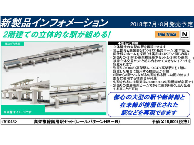 トミックス 91043 高架複線階層駅セット (レールパターンHB-B) | 鉄道