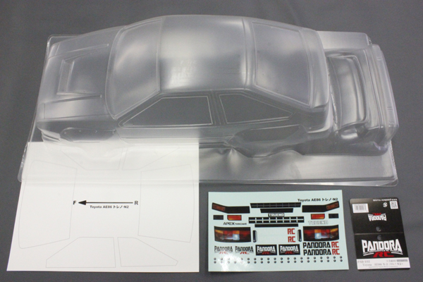 パンドラRC PAB-102 トヨタ AE86 TRUENO-N2 未塗装ボディ | 鉄道模型