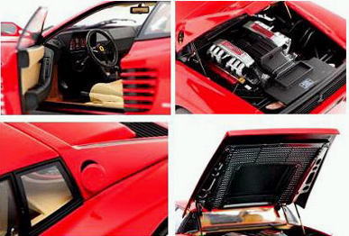 京商 1/18 フェラーリ テスタロッサ 1989 後期型 （レッド/インテリア