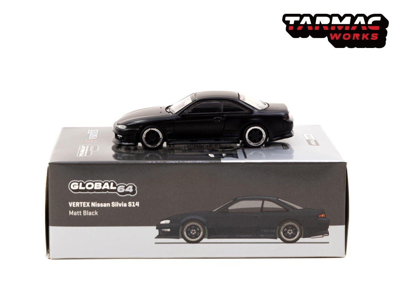 TARMAC 1/64 VERTEX Nissan Silvia S14 Matt Black | ホビーショップ