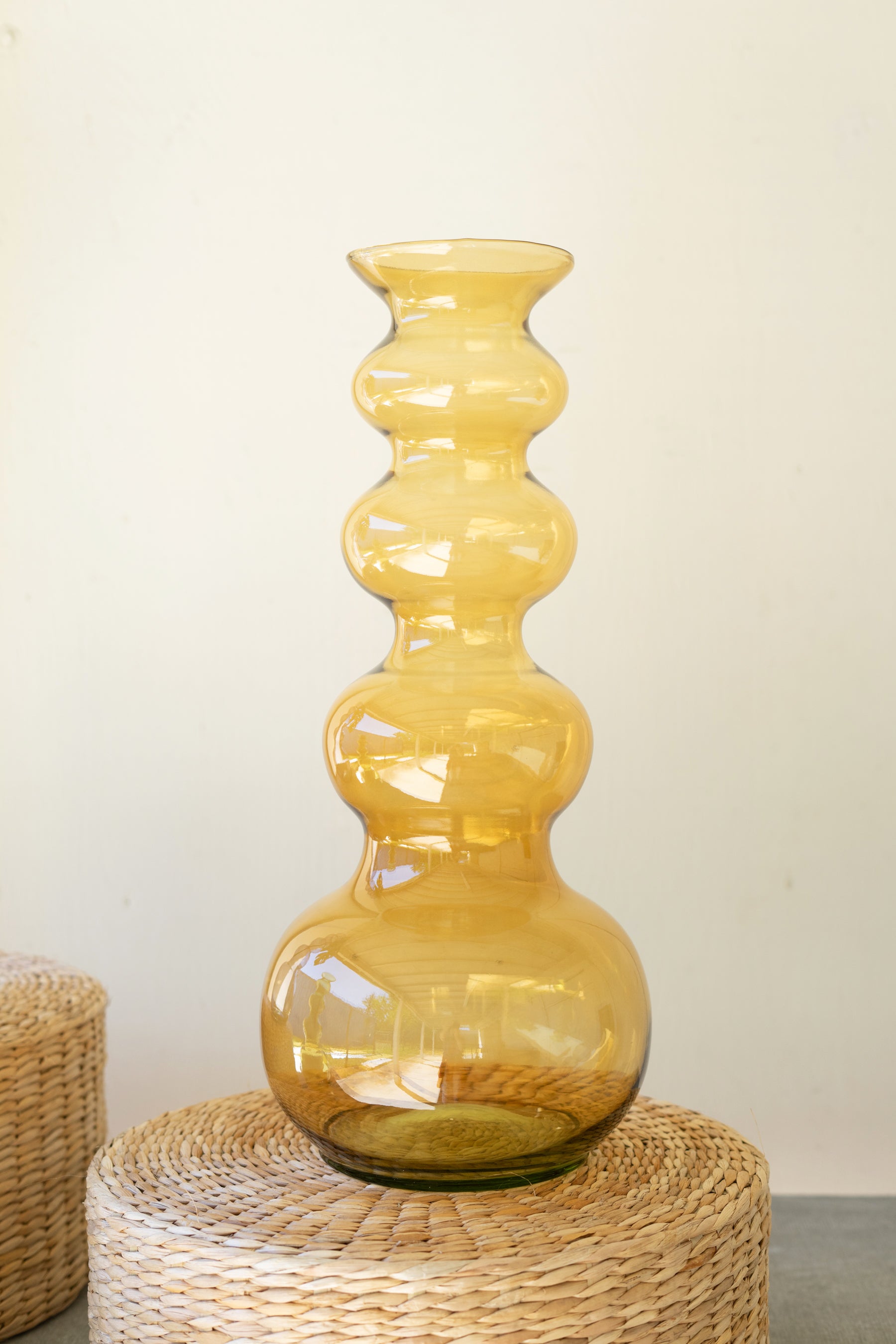 Large Glass Bubble Vase / Amber – Hudson & Vine