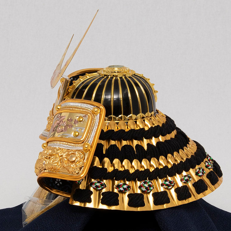 金彩桜屏風菖蒲伊達兜 兜平飾り 20Y-07 – 福仙