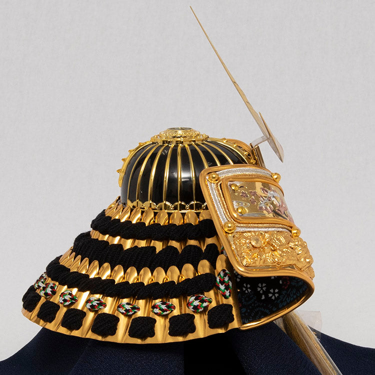 金彩桜屏風菖蒲伊達兜 兜平飾り 20Y-07 – 福仙