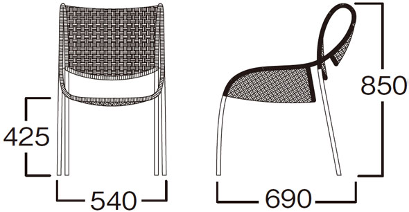 MUC0800｜アビタスタイルの人工ラタンチェア