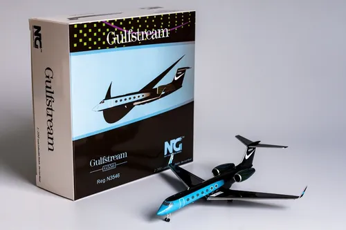 Miniatura Avião 1/200 Ng Model Nike Gulfstream G550 Preto