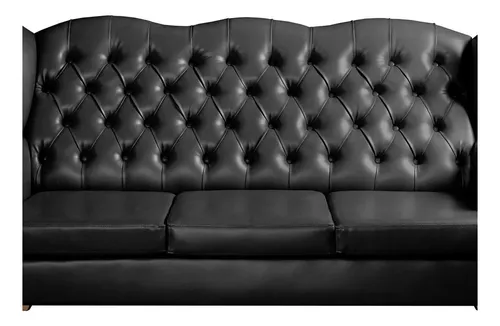 Sofá 3 Lugares Capitonê Vintage Imperador Hc | Parcelamento sem juros