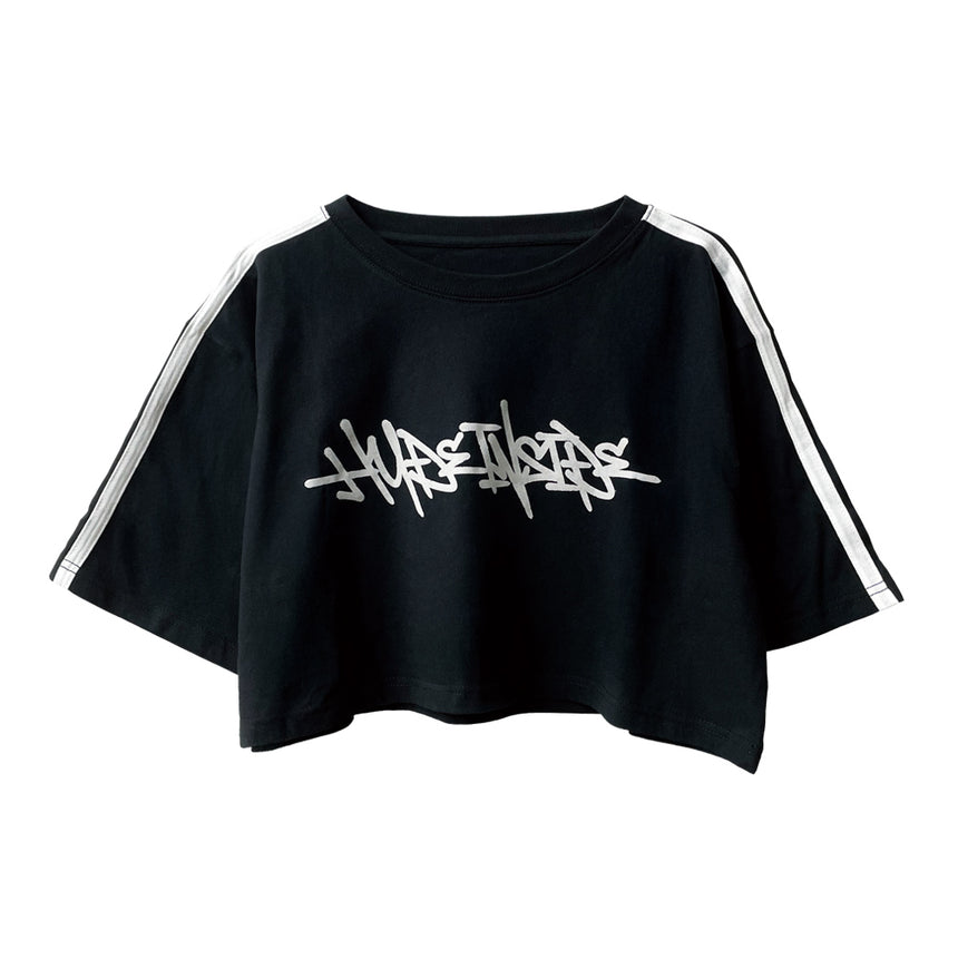 CROPPED GRAPHIC T-SHIRT（BLACK） – HYDE ONLINE STORE