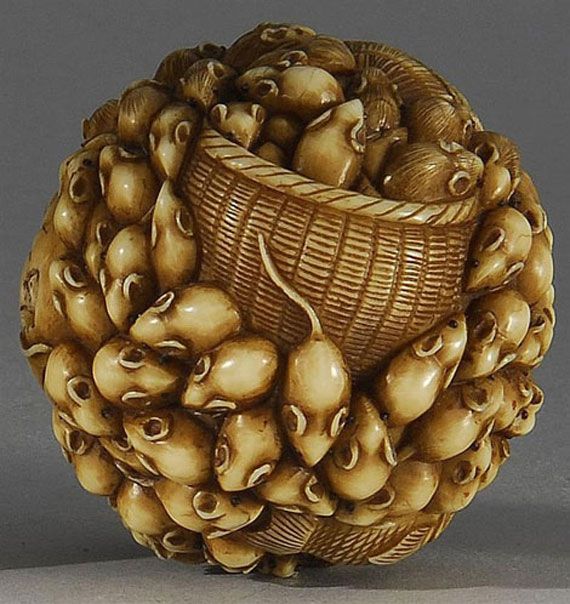 江戸時代】小さくて可愛い見事な意匠。日本独自の小さな細密彫刻「根付