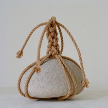 Kagero knot stone with calfskin Brown - LOEWE