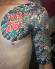 唐獅子」のアイデア 150 件【2026】 | 唐獅子, 刺青 和彫り, 刺青 デザイン