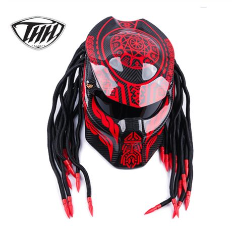 プレデター ヘルメット バイク フルフェイス カーボンファイバー