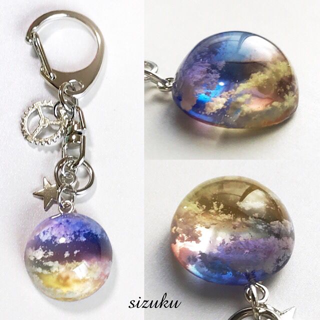 銀のしずくさんはInstagramを利用しています:「雲レジン 黄昏