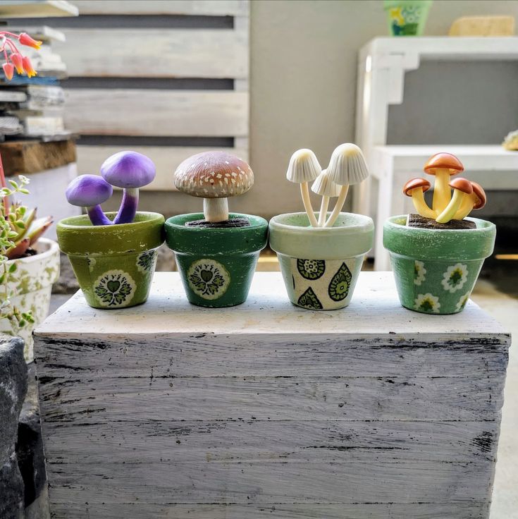 ガチャガチャキノコ リメイク鉢