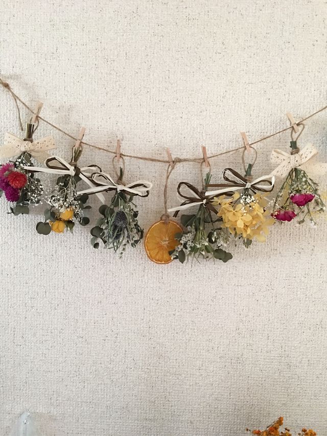 ドライフラワー ガーランド antique☆ミニスワッグ