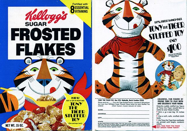 Frosted Flakes cereal box