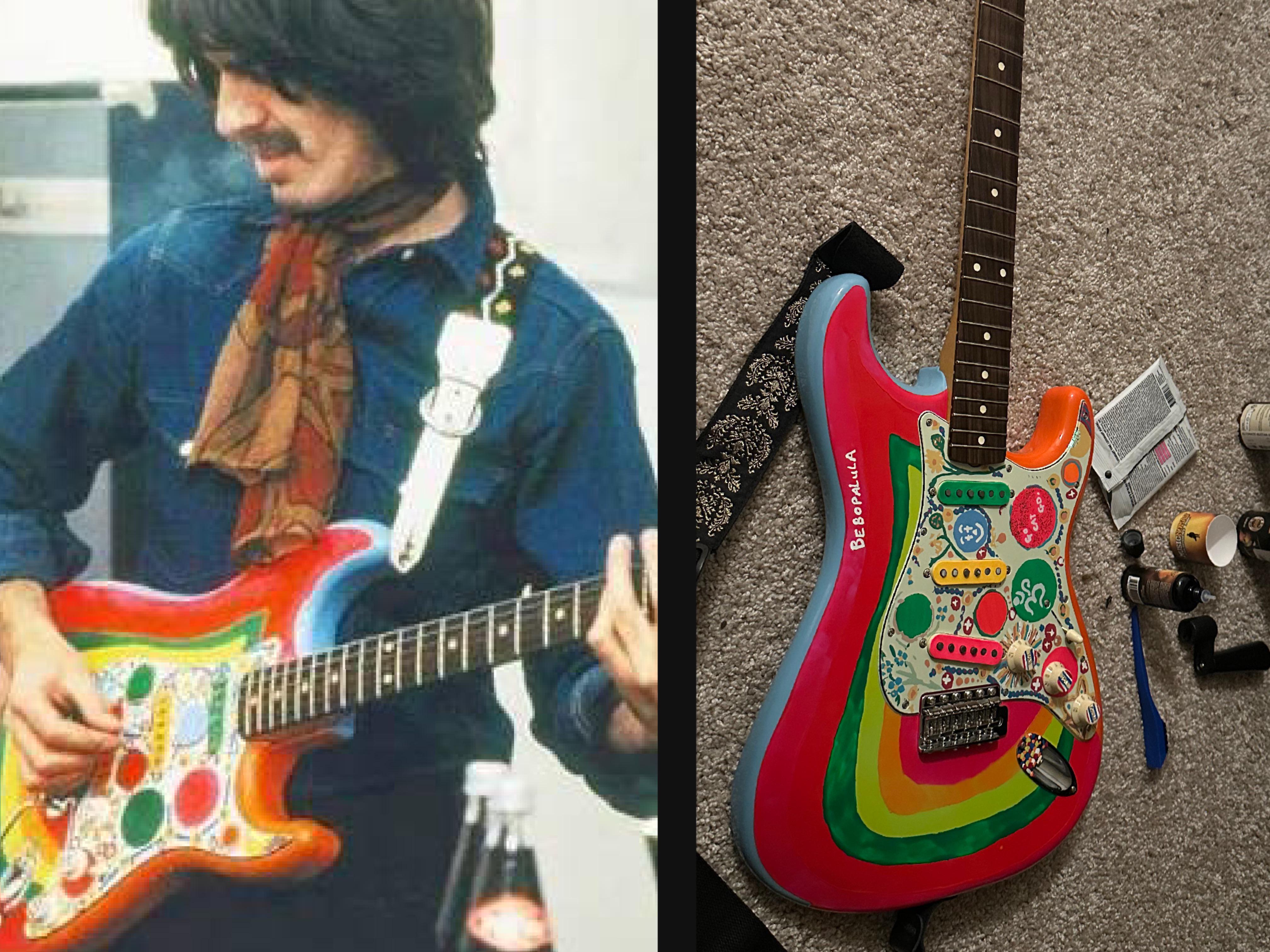 Fender 62型、ストラトキャスタージョージハリソンのロッキー仕様 超