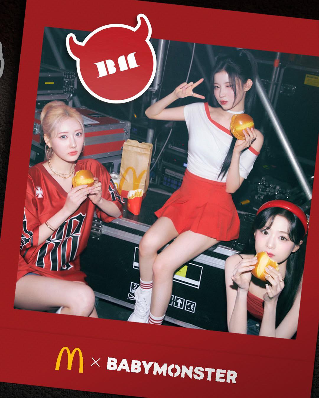 250429 BABYMONSTER がマクドナルド香港の広告に (アサ、アヒョン