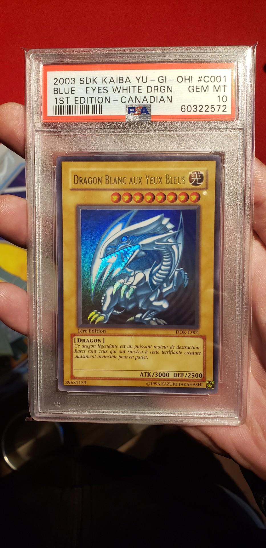 here is my blue eyes white dragon SDK 1st edition canadian psa10