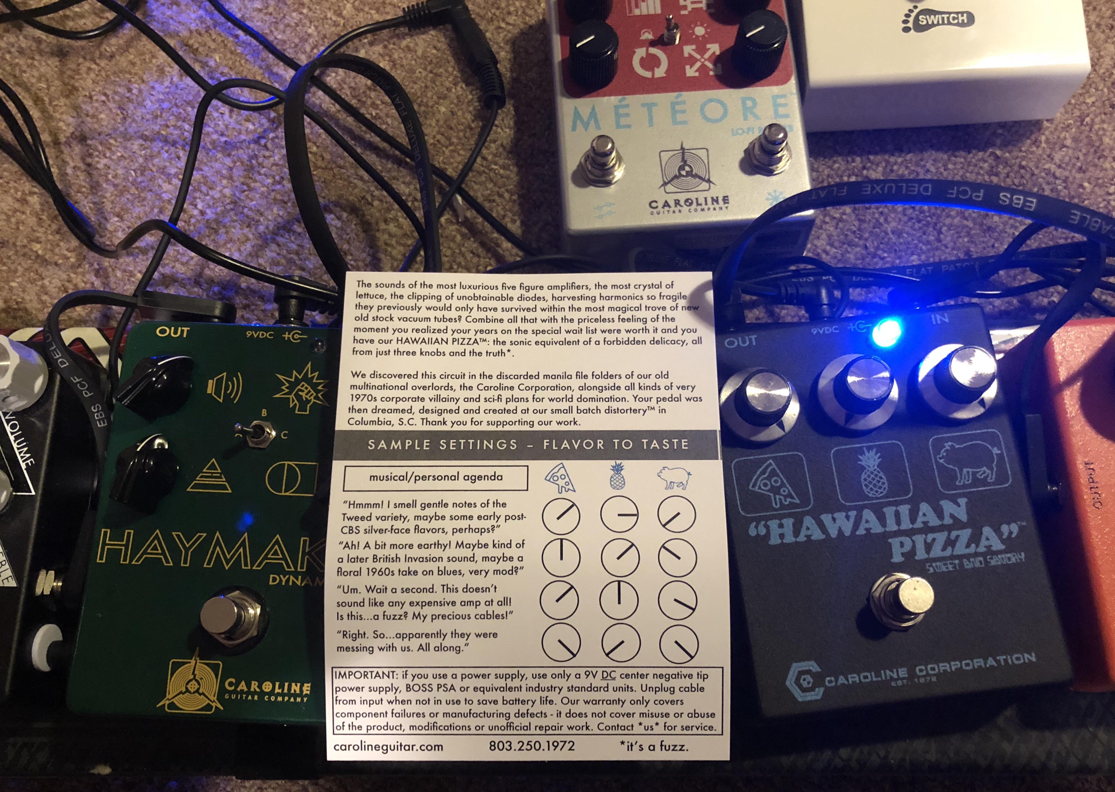 NPD: Caroline Hawaiian Pizza! This thing rocks. : r/guitarpedals
