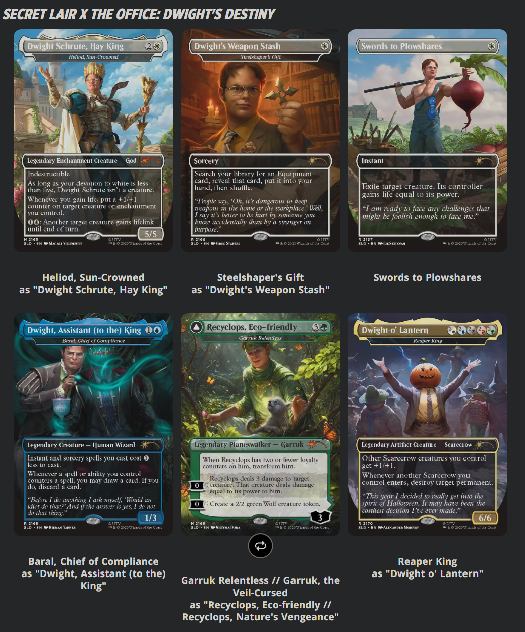 Secret Lair x The Office: Dwight's Destiny : r/magicTCG