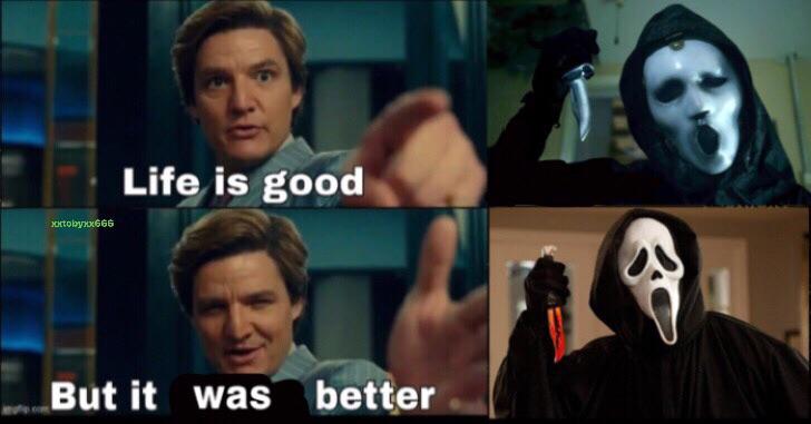 叫びのミーム、誰かいる？ (今回はトリミングしたよ) : r/Scream