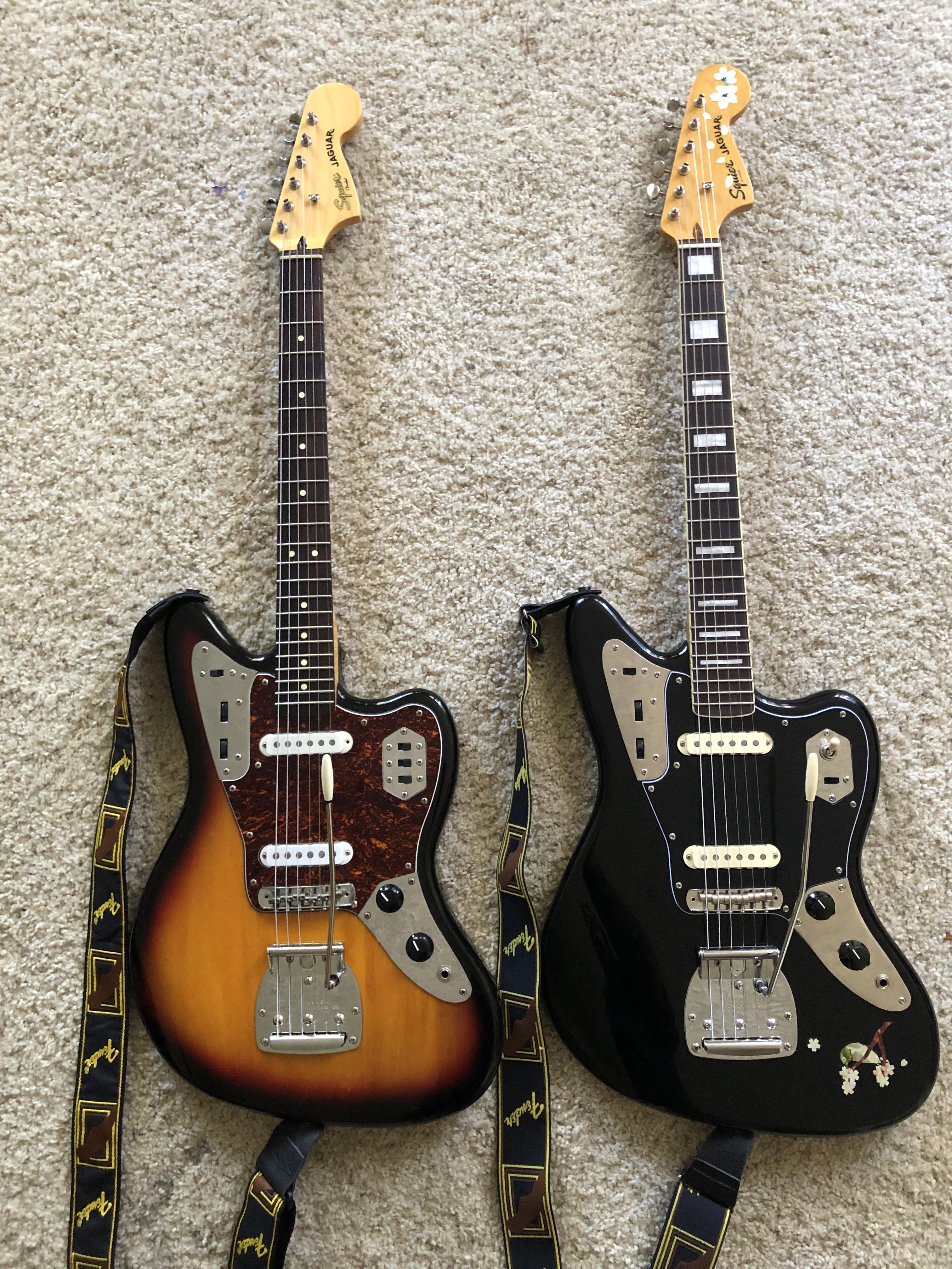 CV/J Mascis Jazzmaster の自作を Squier Vintage Modified Jaguar と