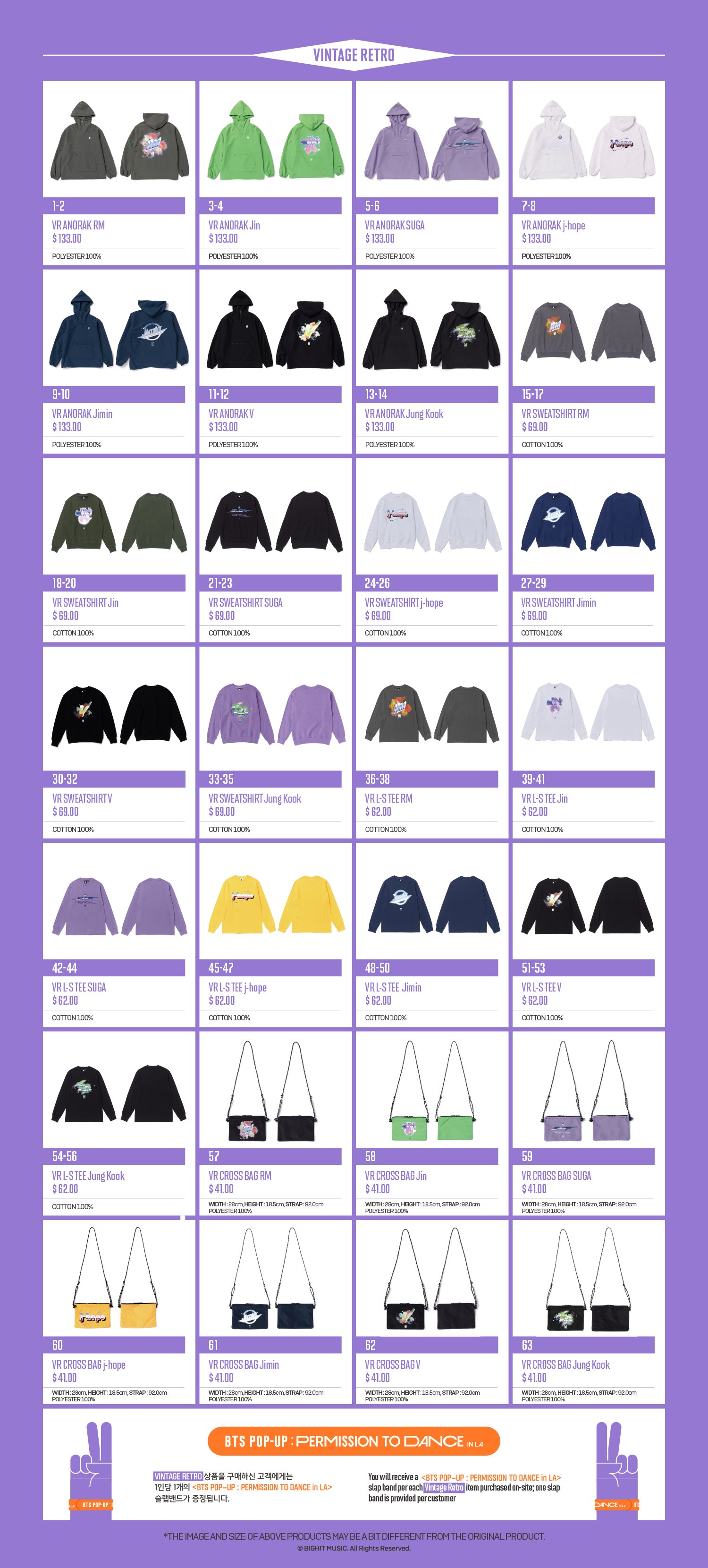 BTS - PERMISSION TO DANCE ON STAGE : LA (Official Merchandise List