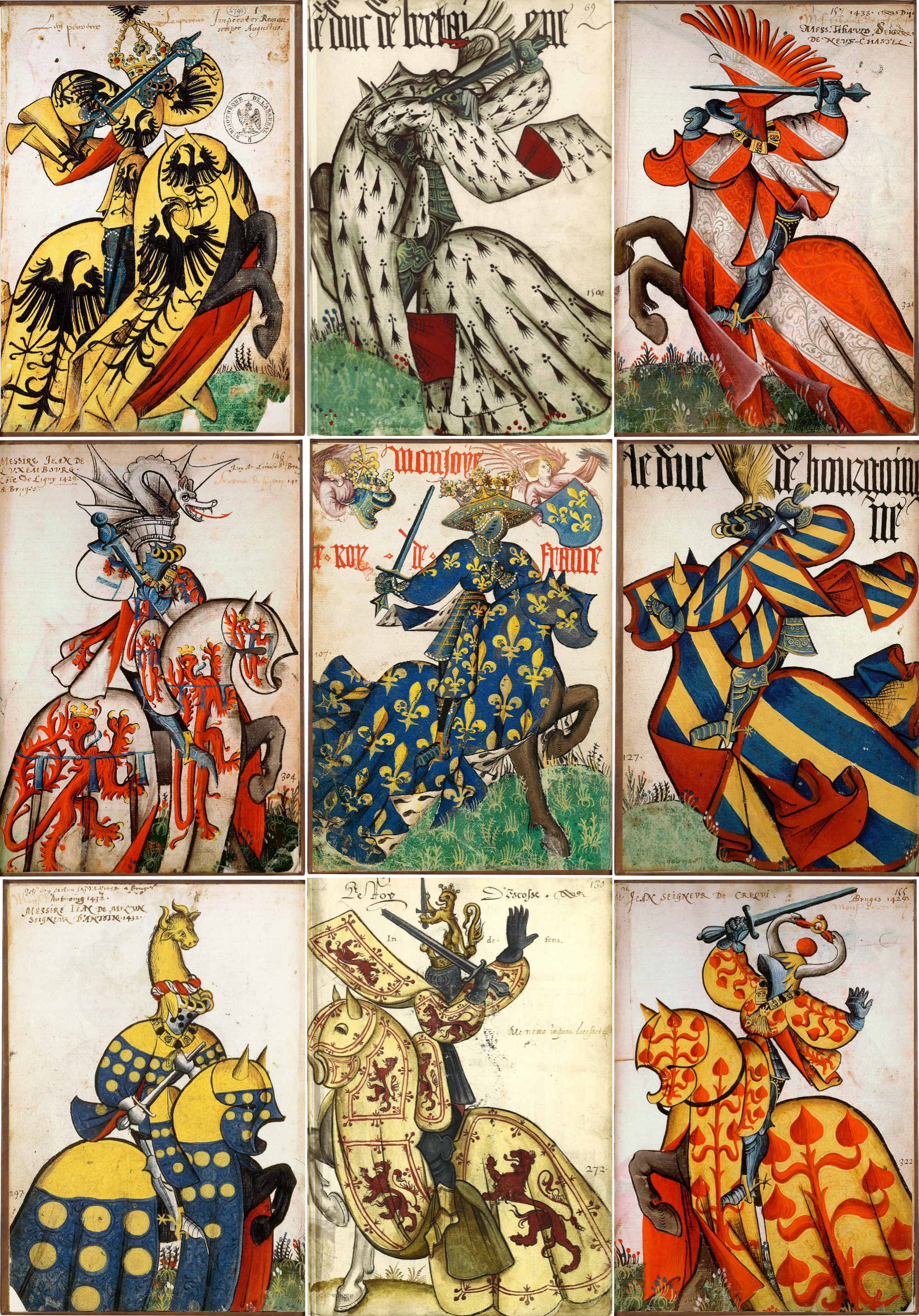 1429年から1461年の間に作られた「金羊毛騎士団の大紋章」は、79人の