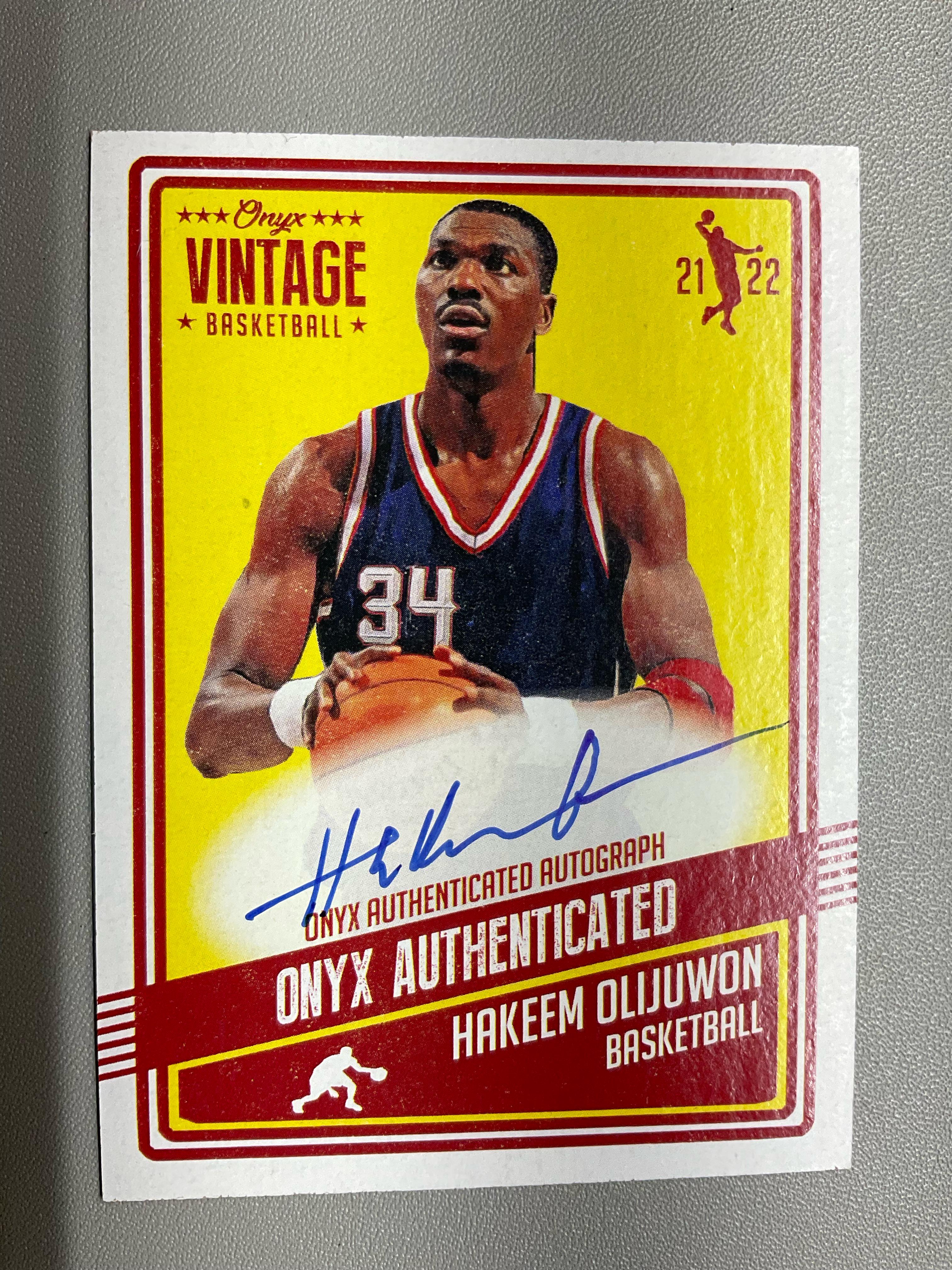 Bought a cheap Olajuwon on card auto, got it and realized they