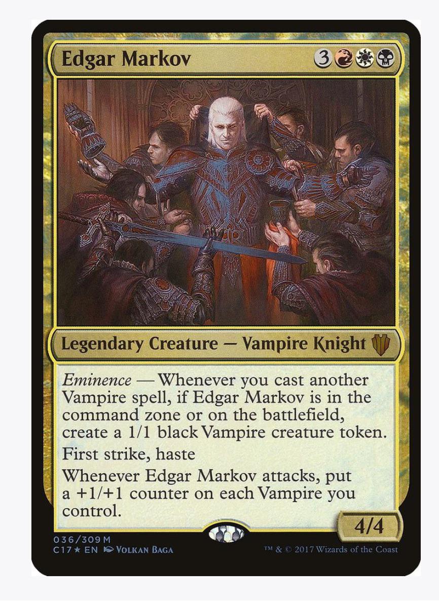 Question about the legendary rule with Edgar Markov : r/mtg